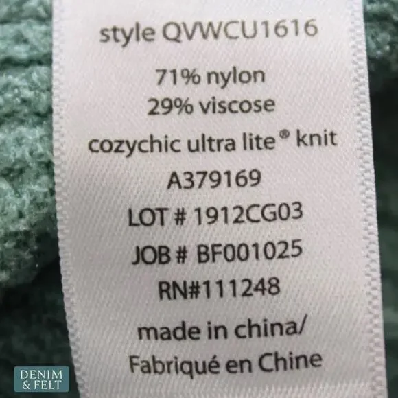 NEW Barefoot Dreams CozyChic Ultra Lite Hooded Ribbed Cardigan Aquamarine XS - Picture 7 of 11